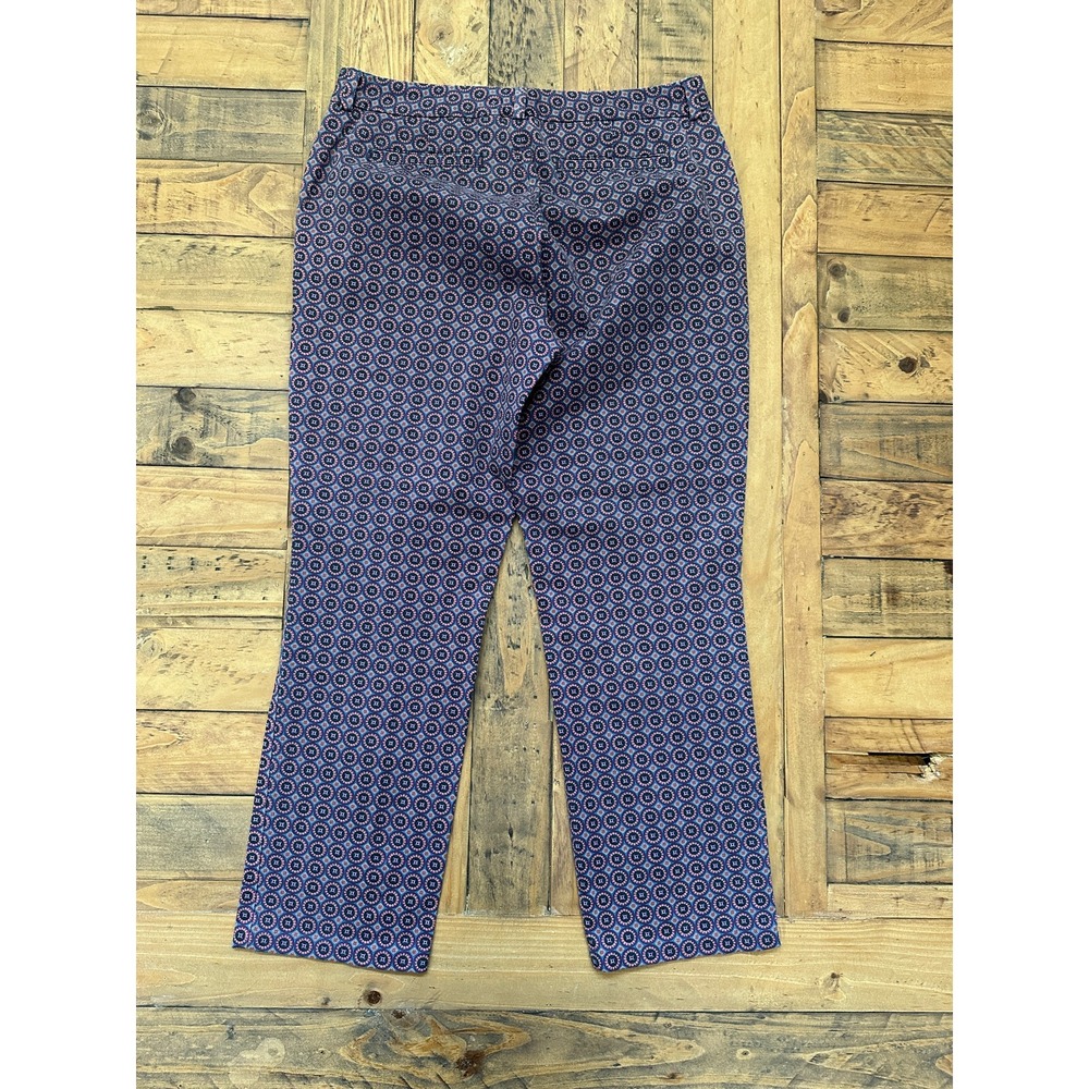 Women's Medallion Print Straight Fit 2 Trousers by Lands' End, Sz: 10 - Picture 2 of 6